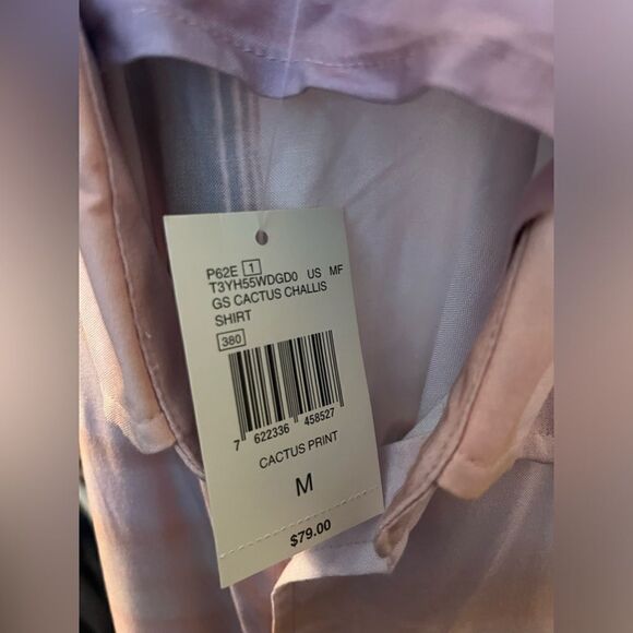 NWT GUESS MENS CACTUS DESERT PRINT SHORT SLEEVE BUTTON UP SIZE MEDIUM - Picture 9 of 10